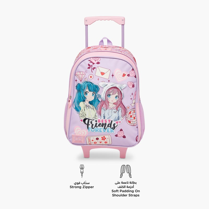 sami_studio Printed 5-Piece School Trolley Bag Set for Girls - Image 5